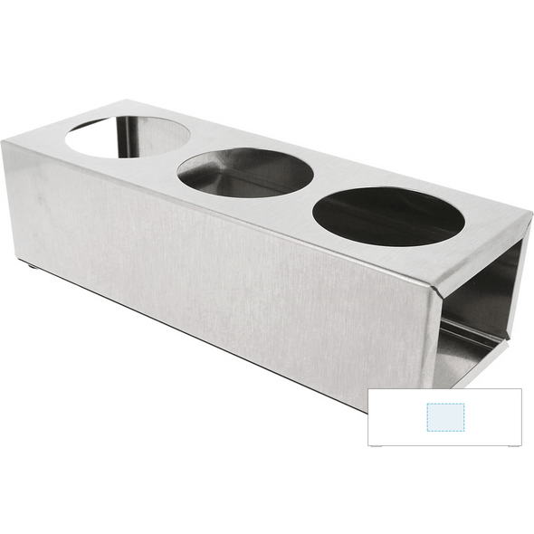 Support for 3 Bottles for Stainless Steel Sauce